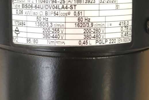 Bauer Gear Motor BS06-64U/DV04LA4-ST - 8